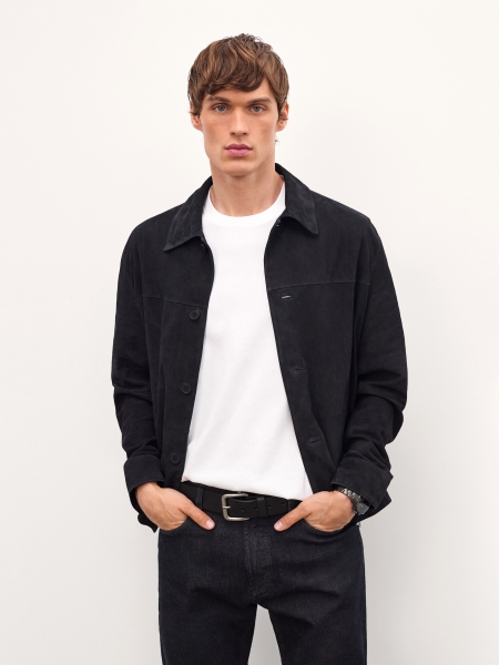 Czarny pasek ze srebrną klamrą LONGITIS