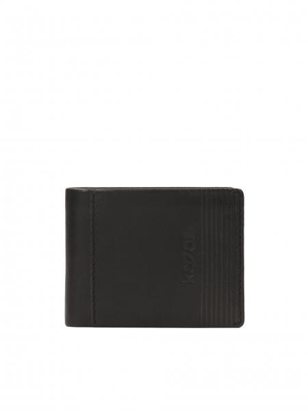 Klasyczny czarny portfel męski ze skóry MACSYMILIAN