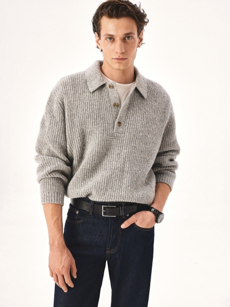 Wizytowy czarny pasek ze srebrną klamrą LODOVICO