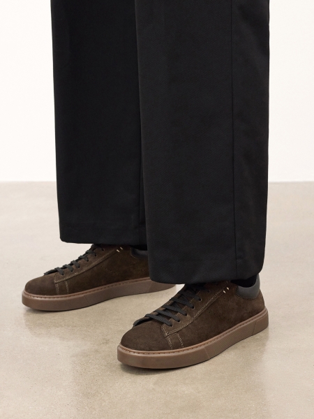 Khaki sneakersy z zamszu  SILVAN