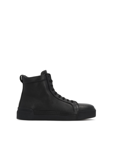 Czarne sneakersy ze skóry OLAFOS