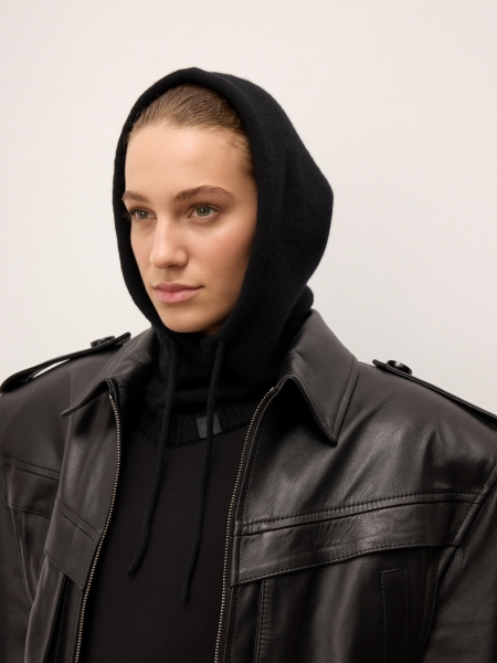 Czarna kominiarka balaclava z kaszmiru RANDI