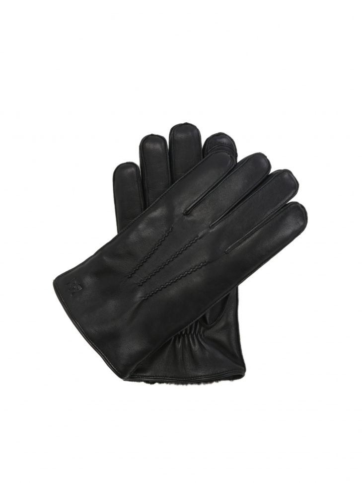 Men's black gloves INVIDO