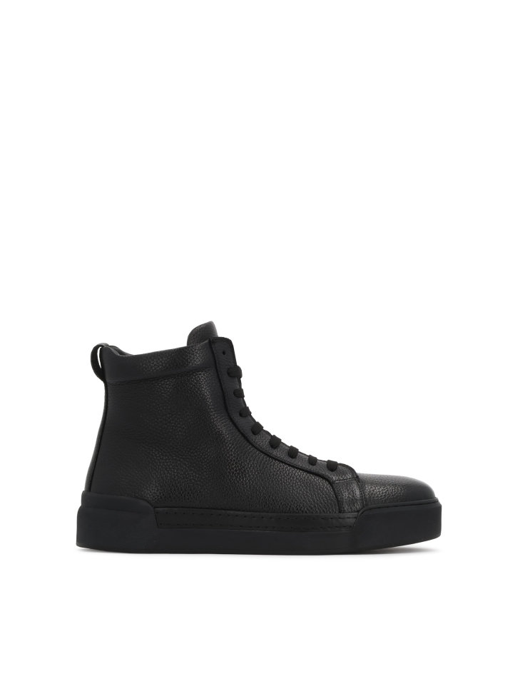 Czarne sneakersy ze skóry OLAFOS