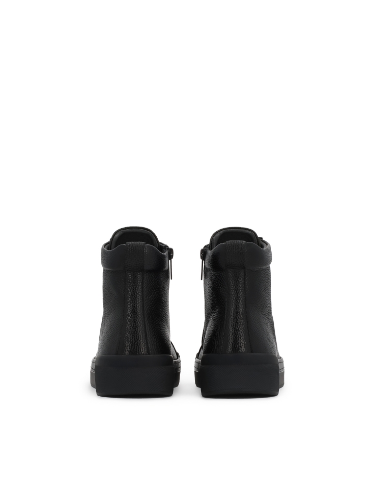 Czarne sneakersy ze skóry OLAFOS